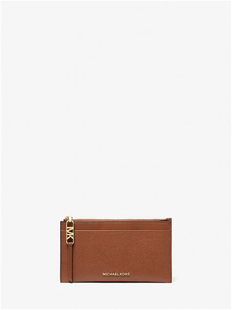 pebbled leather card case michael kors|Pebbled Leather Card Case .